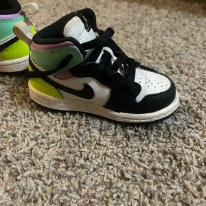 Stylish Kids Sneakers with Black and White Design